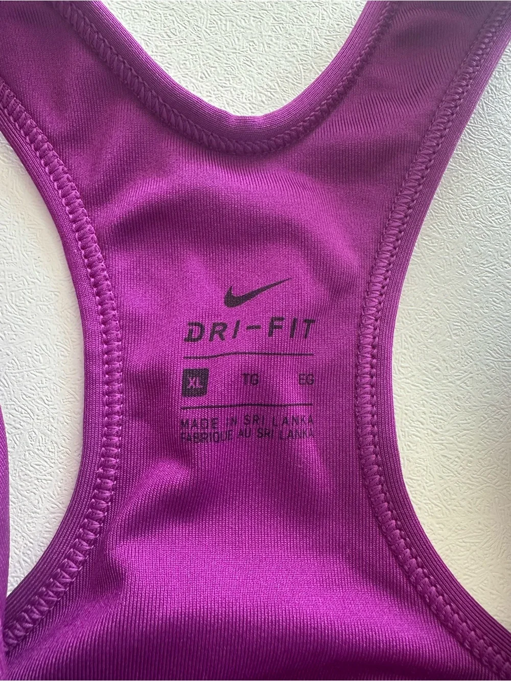 Nike women’s size XL Dri-FIT Purple Racerback Sports Bra